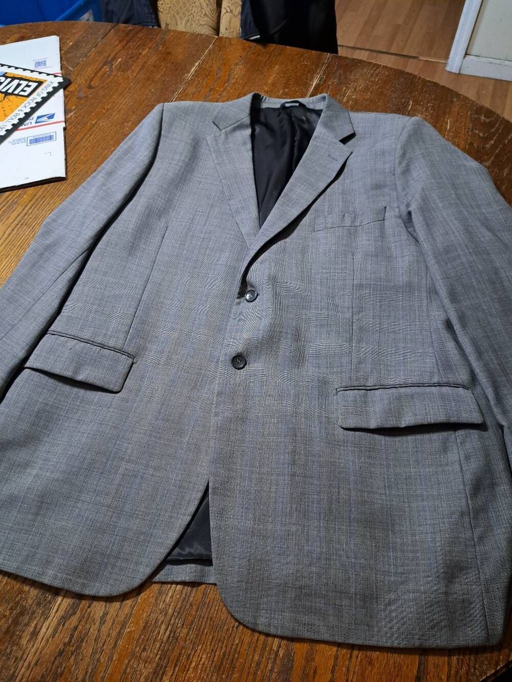 Vintage Mens 48 Drop 05-R Botany 500 Super 110 Grey Wool Suit Blazer Coat Jacket
